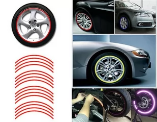 AG555B NAKLEJKI ODBLASKOWE NA KOŁA RED AG555B - Akcesoria motoryzacyjne - miniaturka - grafika 1