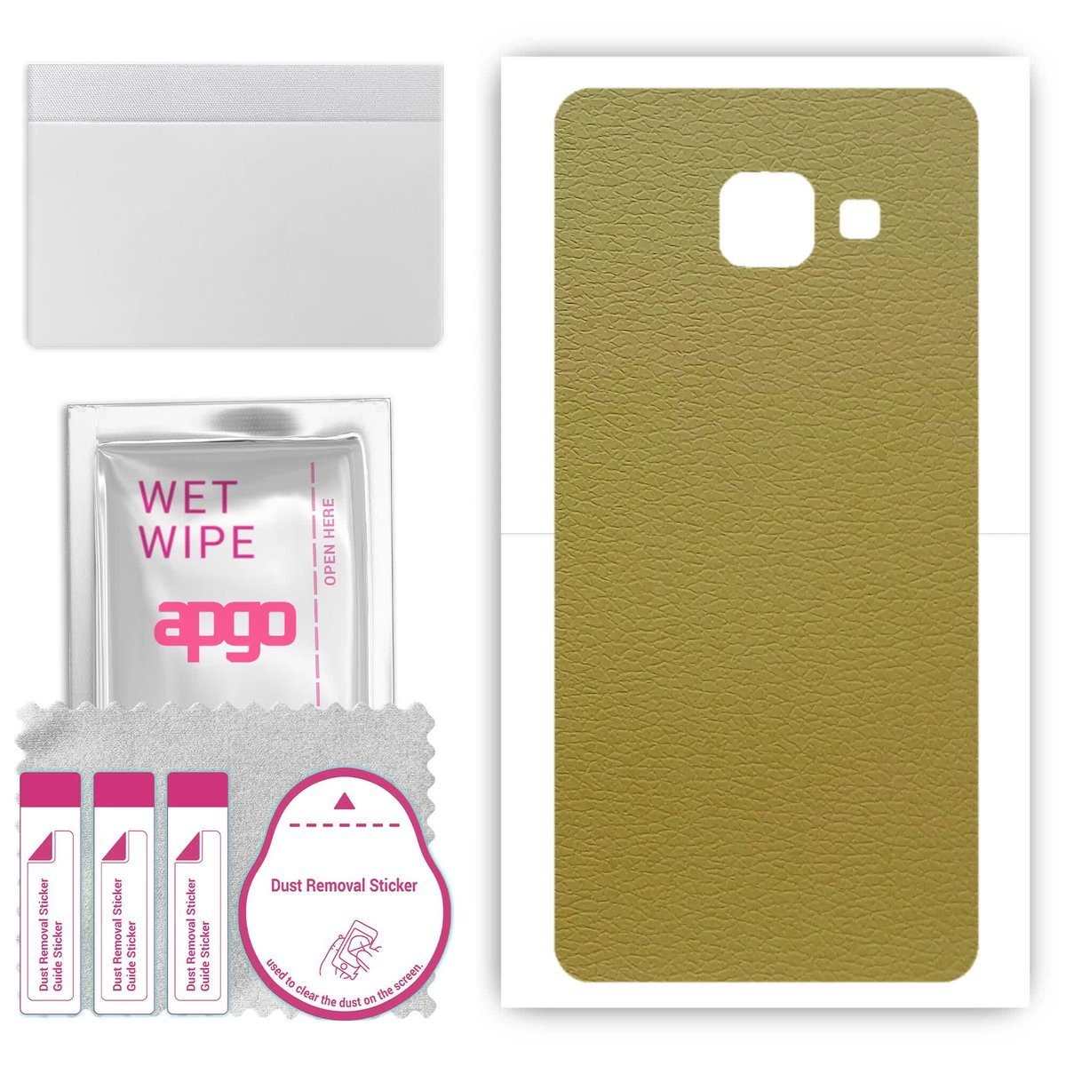 Folia naklejka skórka strukturalna na TYŁ do Samsung Galaxy A3 2016 A310F - Skóra Oliwkowa - apgo SKINS
