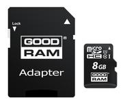 Karty pamięci - Goodram microSDHC Class 10 8GB + adapter (M1AA-0080R11) - miniaturka - grafika 1