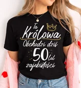 Koszulki i topy damskie - Damska koszulka na 50 urodziny - 50 URODZINY - miniaturka - grafika 1
