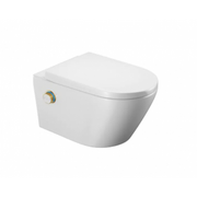 Miski WC - EXCELLENT CEEX.4124.593.S2.WH + CEEX.4022.D2.BL Dakota 2.0 Toaleta myjąca S2 + Sterownik do toalety myjącej Dakota 2.0, ZŁOTY - miniaturka - grafika 1