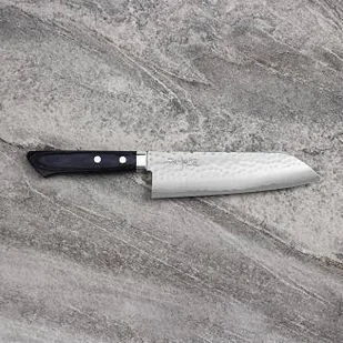 Kunio Masutani VG-10 Hammered Blue Damascus Nóż Santoku 17 cm - Noże kuchenne - miniaturka - grafika 7
