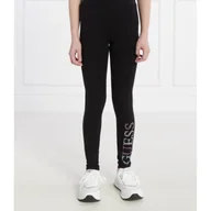 Spodnie sportowe damskie - Guess Legginsy | Regular Fit - miniaturka - grafika 1