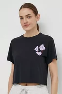 Koszulki sportowe damskie - The North Face t-shirt bawełniany damski kolor czarny NF0A87FJJK31 - miniaturka - grafika 1