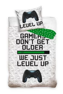 Carbotex, Komplet pościeli bawełnianej Gamer, 140x200 cm + 70x90 cm - Pościel - miniaturka - grafika 1