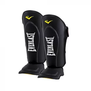 EVERLAST Skórzane ochraniacze goleni i stóp MMA BLACK - M - Ochraniacze do sportów walki - miniaturka - grafika 1