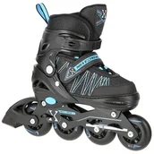 Rolki - Nils Extreme NH11912 A 2w1 BLACK/BLUE ROZM. S(31-34) ŁYŻWOROLKI Z WYM. PŁ. HOKEJOWĄ EXTREME - miniaturka - grafika 1