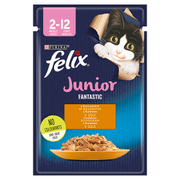 Mokra karma dla kotów - Purina Felix Junior Kurczak w galaretce saszetka 26x85g 47706-uniw - miniaturka - grafika 1