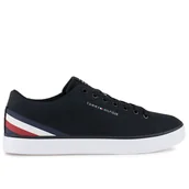 Buty sportowe męskie - Buty Tommy Hilfiger HI Vulc Core Low Stripes FM0FM04735-BDS - czarne - miniaturka - grafika 1