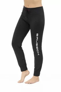 Spodnie sportowe damskie - Damskie spodnie treningowe Brubeck Fusion - czarne - BRUBECK - grafika 1