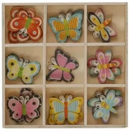 Dekoratorstwo - Hasta Ozdoba dekoracyjna Motyle Drew 405218 Kol Pbh Op27szt - miniaturka - grafika 1