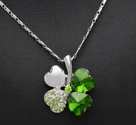Wisiorki - Naszyjnik wisiorek Czterolistna Koniczyna Szczęście prezent - miniaturka - grafika 1