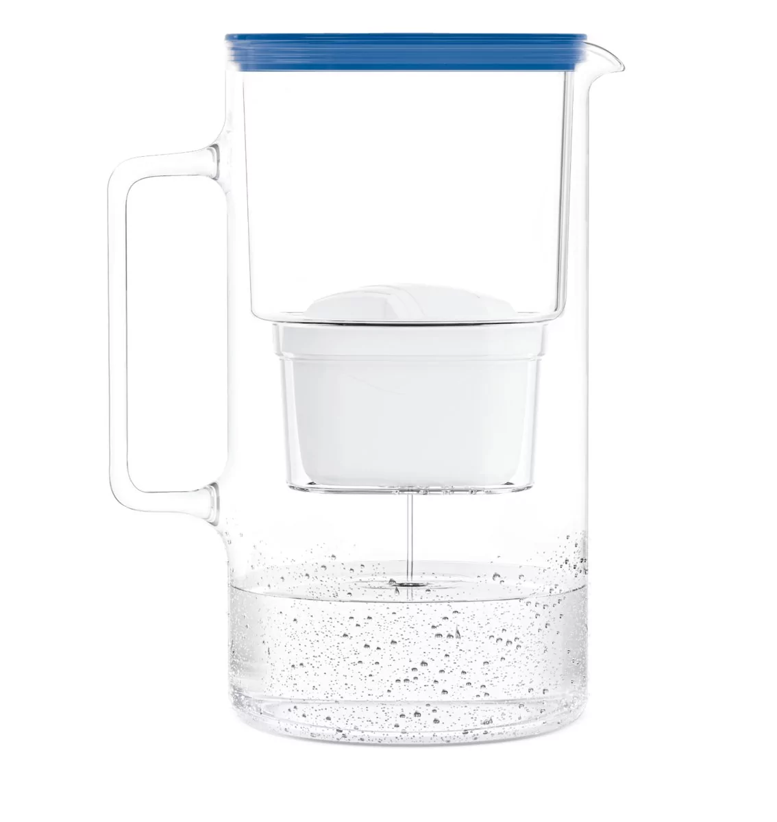 Szklany dzbanek filtrujący do wody Wessper FutureFlow Aquamax + 1x Filtr wody 3,3 L Granatowy