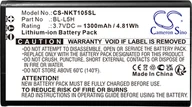 Baterie do telefonów - TECHTEK Baterie kompatybilny z [Nokia] 105 2023, 105 4G, TA-1551, TA1385-DS zastępuje BL-L5H - miniaturka - grafika 1