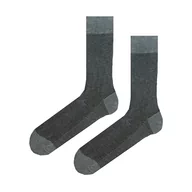 Skarpetki męskie - Skarpety garniturowe szare w mikrowzór EM 24 - EM Men's Accessories - miniaturka - grafika 1