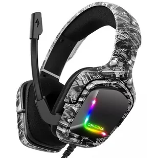 ONIKUMA K20 RGB Szare - Słuchawki - miniaturka - grafika 1