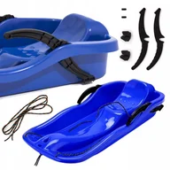 Sanki i ślizgacze - Sanki Plastikowe Ślizg Dla Dzieci Z Hamulcem Oparciem Ślizgacz 85 Cm Kolory - miniaturka - grafika 1