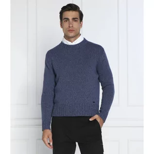 Swetry męskie - HUGO Wełniany sweter Siogul | Oversize fit - grafika 1