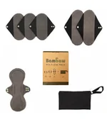 Podpaski - Wielorazowe podpaski z mikropolarem z bambusa, Zestaw 6 podpasek z etui, Bambaw - miniaturka - grafika 1