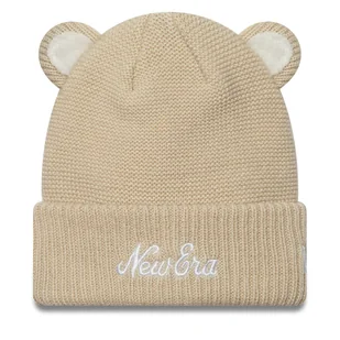 Czapka New Era Teddy Bear Ears Cuff Knit Beanie 60580874 Beżowy - Czapki dla dzieci - miniaturka - grafika 1