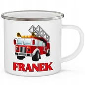 Kubki - KUBEK STALOWY Prezent WÓZ STRAŻACKI Wzory + IMIĘ - miniaturka - grafika 1