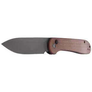 Nóż składany CIVIVI Button Lock Elementum Brown Micarta, Gray Stonewashed (C2103D) - Noże - miniaturka - grafika 2
