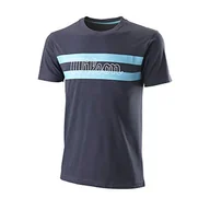 Koszulki męskie - Wilson T-shirt męski CHI SCRIPT CTN wielokolorowa Niebiesko-szary (Outer Space) S WRA790901SM - miniaturka - grafika 1