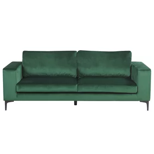 Beliani Sofa welurowa zielona VADSTENA - Sofy i kanapy - miniaturka - grafika 1