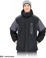 Kurtki męskie - Kurtka ochronna ocieplana męska kaptur stójka zamek rzepy napy rękaw ściągacz rzepy wiele kieszeni tafta 210T MILTON L - miniaturka - grafika 1