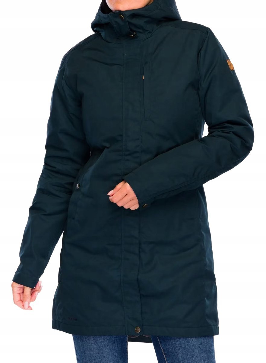 FJALLRAVEN PARKA DAMSKA GRANATOWA Z KAPTUREM S 1JPA