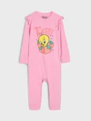 Kombinezony dla dzieci - Sinsay - Kombinezon z ozdobnymi falbanami Looney Tunes - różowy - miniaturka - grafika 1