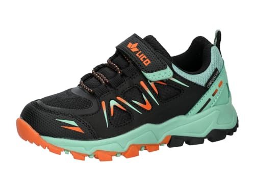 Lico Allen VS chłopięce buty trekkingowe, uniseks, czarne/turkusowe/pomarańczowe, 27 EU