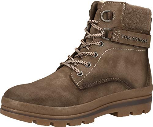 TOM TAILOR Damskie 9090701 półdługie kozaki, szarobrązowy, 42 EU