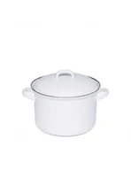 Garnki - RIESS - Garnek wysoki z pokrywą 1l 14cm Classic WEISS - miniaturka - grafika 1