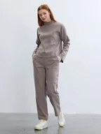 Koszulki i topy damskie - BGN Koszulka w kolorze szarobrązowym - miniaturka - grafika 1