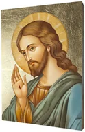 Ikony i obrazy sakralne - Ikona Religijna Chrystus Udzielający Błogosławieństwa - miniaturka - grafika 1
