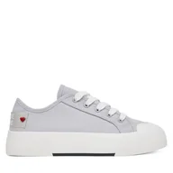 Trampki damskie - Trampki LOVE MOSCHINO JA15012G0MJP0010 Szary - miniaturka - grafika 1