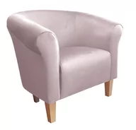 Fotele - ATOS Fotel Milo MG55 nogi buk szary róż - miniaturka - grafika 1