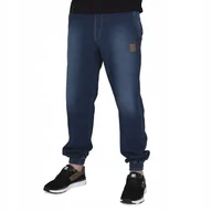 Spodnie męskie - Spodnie Jeans Chillout Clothes Jogger DB L 34 granatowe z gumką - miniaturka - grafika 1