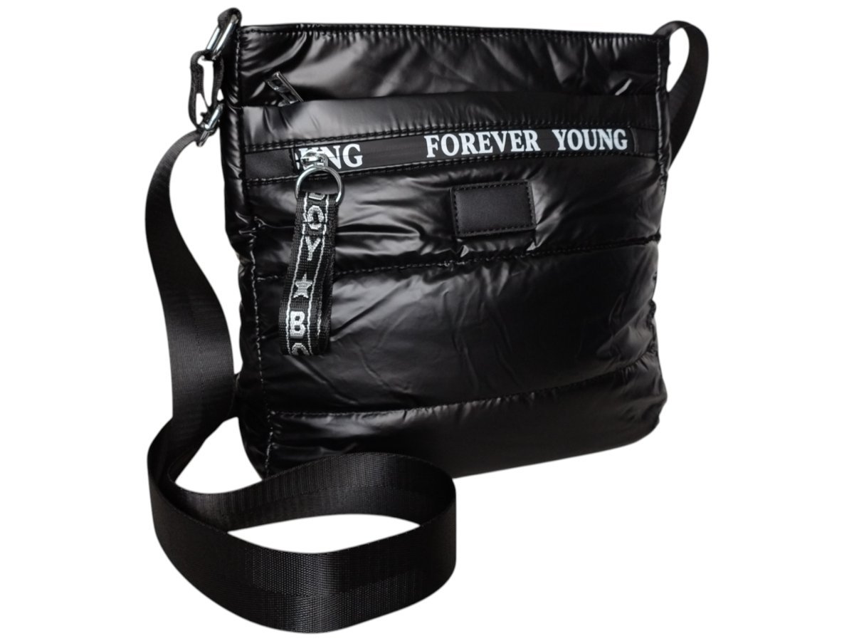 Torebka Damska, Miejska Mała Pikowana Listonoszka Na Ramię, Kolor Czarny