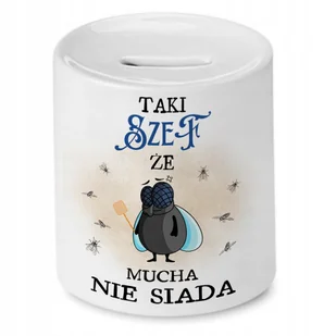 Skarbonka Dla Szefa na Urodziny Imieniny Prezent z Nadrukiem ze Zdjęciem + Opakowanie na prezent (wzór 02) - Skarbonki - miniaturka - grafika 1