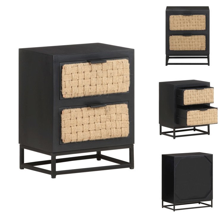 vidaXL Szafka nocna 40x30x50 cm z litego drewna mango - Szafki nocne
