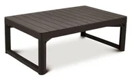Stoły ogrodowe - ALLIBERT LYON RATTAN Stół ogrodowy 116 x 71x 40/65 cm, brązowy 17205429 - miniaturka - grafika 1