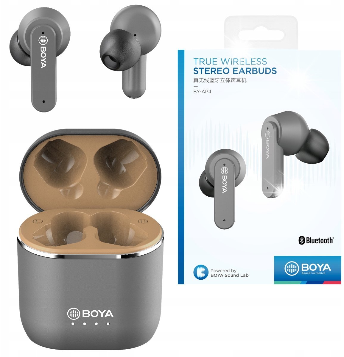 Boya SŁUCHAWKI BEZPRZEWODOWE BLUETOOTH 5.0 BY-AP4