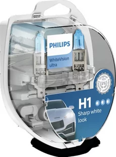 Żarówki PHILIPS H1 i W5W WhiteVision Ultra (2 sztuki) - Żarówki samochodowe - miniaturka - grafika 1