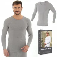 Koszulki męskie - Koszulka męska WEŁNIANA termo BRUBECK LS11600 XXL - miniaturka - grafika 1