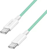 Kable USB - LogiLink USB-C 0.5m w nylonowym oplocie zielony - miniaturka - grafika 1