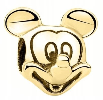 Złoty Charms Myszka Mickey Disney Bajka Koralik Mysz SREBRO 925