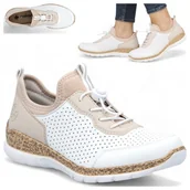Półbuty damskie - Półbuty Damskie Sportowe Rieker Wygodne Sneakersy Lekkie Białe modne Półbuty Damskie Sportowe 39 Rieker Wygodne Sneakersy Lekkie Białe modne - miniaturka - grafika 1
