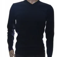 Swetry męskie - Elegancki Klasyczny Sweter Męski Wełniany Xxl 2Xl - miniaturka - grafika 1